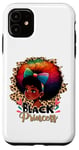 Coque pour iPhone 11 Princesse noire Rainbow Afro Young Queen