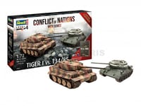 REVELL 05655 1/72 Cadeau Set " Conflict Of Nations WWII Series " Tiger I Vs. T34