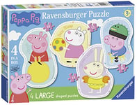 Ravensburger- Peppa Pig 4 Grands Puzzles (10, 12, 14, 16 pièces) pour Enfants à partir de 3 Ans, 6956, Multicolore