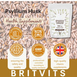 Ispaghula Plantago Psyllium Fiber Supplement BRITVITS - 90 Capsules