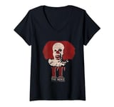 Womens It (1990) Pennywise Clown Logo V-Neck T-Shirt