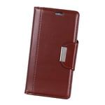 Flip Case for Sony Xperia XA2 Plus, Business Case with Card Slots, Leather Cover Wallet Case Kickstand Phone Cover Shockproof Case for Sony Xperia XA2 Plus (Brown)