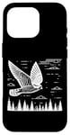 Coque pour iPhone 16 Pro Line Art Oiseau et ornithologue Common Nighthawk