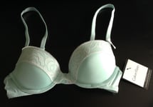 CALVIN KLEIN FLIRTY PUSH UP BRA SIZE 30B - BNWT - MARINA COLOUR