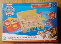 PAW Patrol Wooden Word Match and Spell Children's Fun Educational Activity Game