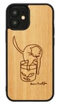 MAN&WOOD suojakuori Apple iPhone 12 mini - Cat With Red Fish