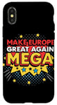 Coque pour iPhone X/XS Pro EU - Make Europe Great Again - Bolt Comic - Retro Mega