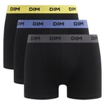 DIM Boxer Homme Mix and Colors x3, Noir ceinture jaune/bleu/gris, L