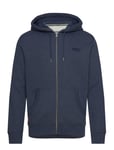 Essential Logo Zip Hoodie Blue Superdry