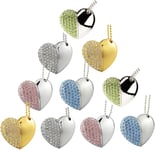 10 Pièces USB Flash Drive 64Go USB JumpDrive Metal Heart Bijoux Collier Couleur Mixte