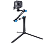 Smatree SmaPole X1S Perche Multifonction Pliable en Aluminium pour GoPro Hero 12/11/10/9/8/7/6/5/4/3+/3/2/1/Session/pour Appareils Photo Compacts/pour osmo Action caméra