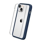 RhinoShield Coque Compatible avec [iPhone 14] | Mod NX - Protection Fine Personnalisable avec Technologie d'absorption des Chocs [sans BPA] - Bleu Marine