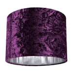 Modern Crushed Velvet Lamp Shade with Shiny Paper Inner