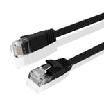 Ethernet Cable CAT6 Ethernet Cable RJ45 Gigabit Ethernet LAN Cable Flat Ethernet Cable, Internet Patch Cable for Modem, Router, PC, Mac, Laptop, PS2, PS3, PS4, Xbox, and Xbox 360 Black-20M