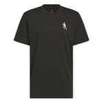 adidas Homme Hoops for All Graphic Tee, Black, XXL