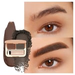 Oulac Palette à sourcils Waterproof-Gel À Sourcils Longue Tenue Maquillage Sourcil Poudre Cire à Sourcils 2 IN 1, Résultat Naturel Facile à colorer, Avec Pinceau Et Miroir (Brunette)