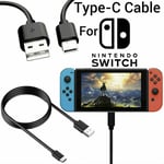 2m Type C Black USB Charging Charger Cable Cord Long Lead for Nintendo Switch