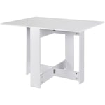 Table à manger pliante de style contemporain Table de cuisine pliable 1037673.4cm blanc