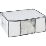 Housse rangement sous vide avec boîte de rangement, Soft Box l, 75% d'économie de place, protège les textiles de l'humidité et des mites, Plastique,