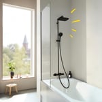 GROHE QuickFix  Black Vitalio Comfort 250 Shower System with Bath Ther 269842431