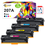 Full Set Toner Fits For HP 207A W2210A LaserJet M255dw M283fdw fdn M282nw NoChip