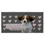 Tapis Rectangle 'Love Doggy' 57x115cm Gris