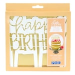 PME Arts & Crafts Utstickare Cake Topper, Happy Birthday, modern -