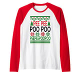 Pee Pee Poo Poo Peepee Poopoo Ugly Christmas Raglan Baseball Tee