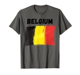 Belgium Flag Holiday Vintage Grunge Belgian Flag T-Shirt