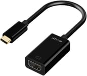 Adaptateur Usb C Vers Hdmi 4K,Usb C Hdmi Adaptateur Hdmi Usb Type C À Hdmi Compatible Thunderbolt 3 Pour Macbook Pro 2022/2021/2020,Macbook Air,Pad Pro/Air,Pixelbook,Surface,Xps Etc.