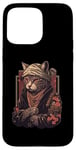 Coque pour iPhone 15 Pro Max Yakuza Chat Japonais Mafia Tatouage Fleurs