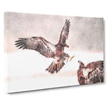 Eagle Attack Canvas Print for Living Room Bedroom Home Office Décor, Wall Art Picture Ready to Hang, 30 x 20 Inch (76 x 50 cm)