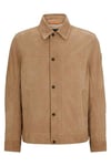 BOSS Mens Jomister Regular-fit jacket in nappalan-back suede