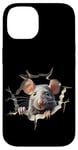 iPhone 14 Mouse Hole Peeking Mice Cute Mouse Costume Boys Girls Men Case