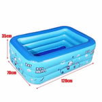 Piscine carrée gonflable pour enfants,baignoire pour bébé,grande piscine extérieure pour la maison,120cm,2 couches,3 couches - Type 120cm 3 Layers