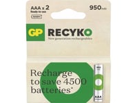 Gp Batteries 201241, Laddningsbart Batteri, Aaa, Nickel-Metallhydrid (Nimh), 1,2 V, 2 Styck, 950 Mah