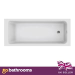 Apex Super Strong White Acrylic Bath Single Ended Shower Bath Deep Soak 1700