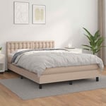 Lit � sommier tapissier avec matelas Cappuccino 140x190 cm