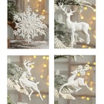 1 PC Christmas Pendants Xmas Tree Elk Snowflake Ornaments Home Hanging Decor Christmas Party New Year Kids Gift