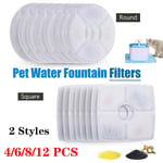 Cat Water Fountain Filters Square Round Replacement Filter For Pets Dogs_uk