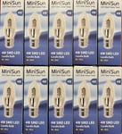 Job Lot Of 10 4w = 40w LED Candle twist Chrome Light Bulbs BC B22, Bayonet New