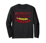 Marvel Workout Like You're The Amazing Spider-Man Gym Text Long Sleeve T-Shirt