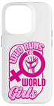 Coque pour iPhone 14 Pro Qui dirige la World Girls Gender Equality Feminist Pride