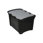 Rs Pro - Boîte de rangement double rabat Plastique gris/noir - 60L - 385x595x412mm