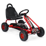 Kids Pedal Go Cart Children Outdoor Ride-on Racing Toy Plastic Wheels Adjustable