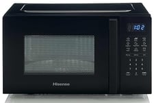 Hisense H20MOBS4HG Four à micro-ondes avec contrôle électronique, capacité 20 L, puissance 700 W, fonction gril 800 W, affichage LED commandes tactiles, couleur noir