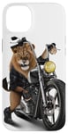 Coque pour iPhone 14 Plus Lion Riding Classic Chopper Moto