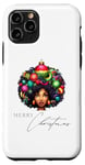 Coque pour iPhone 11 Pro Fille noire magique à la peau brune, mélanine, sœur de Noël