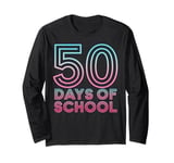 50 Days of School Student Teacher Gift 100th Day of School Long Sleeve T-Shirt