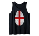 England Flag Fingerprint English Gift for Englishman Tank Top